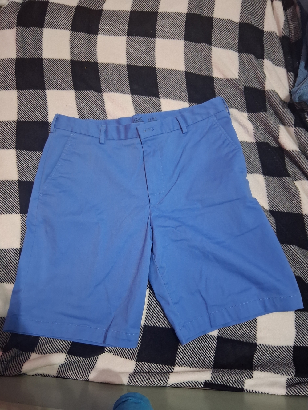 Izod Classic Light Blue Flat Front Chino Shorts